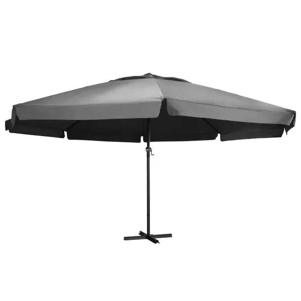 Parasol ogrodowy UV z mechanizmem korbowym, antracytowy, 600x330 cm, 100x10