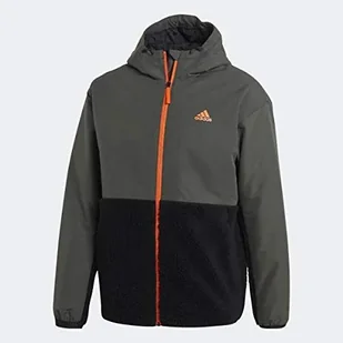 Adidas Męska kurtka Sherpa Zip zielony Legear/Black L GF0017 - Kurtki męskie - miniaturka - grafika 1