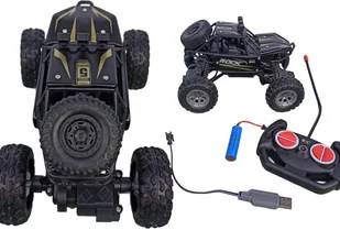 Autko Zdalnie Sterowane MONSTER TRUCK METAL BLACK dla Dzieci samochód RC auto Off-Road CZARNY 1:18 - Zabawki zdalnie sterowane - miniaturka - grafika 1