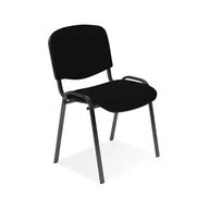 Fotele i krzesła biurowe - Krzesło konferencyjne TS INTERIOR ISOX-2 BLACK C-11 czarne 1szt. - miniaturka - grafika 1