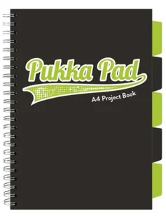 Project Book Black A5/100K kratka czarny (3szt) - PUKKA - Zeszyty szkolne - miniaturka - grafika 1