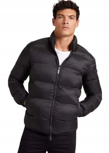 GUESS CZARNA PIKOWANA KURTKA MĘSKA Z ZAMKIEM S GXA - Kurtki męskie - miniaturka - grafika 1