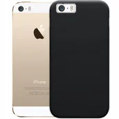 Etui i futerały do telefonów - Etui Do Iphone 5 / 5S / Se Gumowe Obudowa Czarne Matowe Silikon Pokrowiec - miniaturka - grafika 1