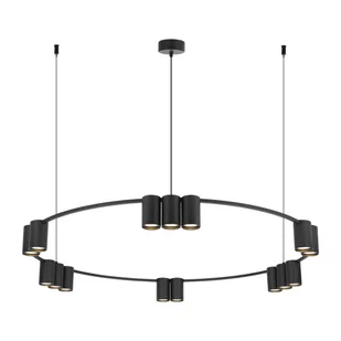 Lampa wisząca (koło) GENESIS BLACK 15xGU10 - Lampy sufitowe - miniaturka - grafika 1