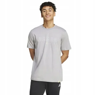 Koszulka męska adidas Tech Linear Graphic szara IY0728 M - Koszulki męskie - miniaturka - grafika 1