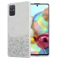 Etui i futerały do telefonów - Pokrowiec Do Samsung Galaxy A71 5G Etui w Przezroczysty z Brokatem Glitter Obudowa Case Cover TPU Cadorabo - miniaturka - grafika 1