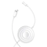Ładowarki do telefonów - USAMS USAMS Ładowarka indukcyjna 10W z kablem lightning Biała CC96WH02 - miniaturka - grafika 1