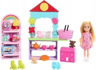 Domki dla lalek - BARBIE CHELSEA SKLEPIK Z ZABAWKIAMI ZESTAW DO ZABAWY z lalką + akcesoria HNY59 - miniaturka - grafika 1