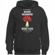 Bluzy męskie - BLUZA Z KAPTUREM JAM JEST MUCHOMOR CZERWONY WÓDZ PREZENT MIŁOŚNIK - miniaturka - grafika 1