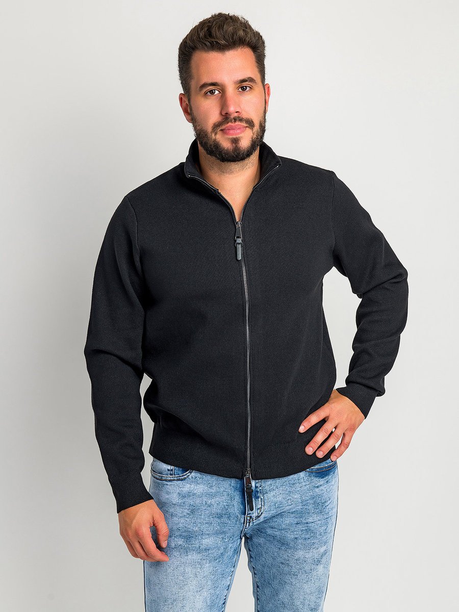 Sweter rozpinany czarny S