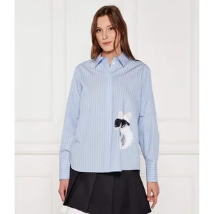 Karl Lagerfeld Koszula ikon Loose fit - Koszule damskie - miniaturka - grafika 1
