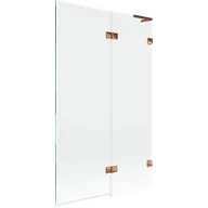 Parawany nawannowe - Mexen Lunar L parawan nawannowy 2-skrzydłowy prawy 110 x 150 cm, transparent, różowe złoto - 897L-110-100-60-00-P - miniaturka - grafika 1