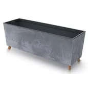 Donice - PROSPERPLAST Urbi Case Beton Effect N (77 x 23.5 x 30 cm) Ciemnoszary - miniaturka - grafika 1