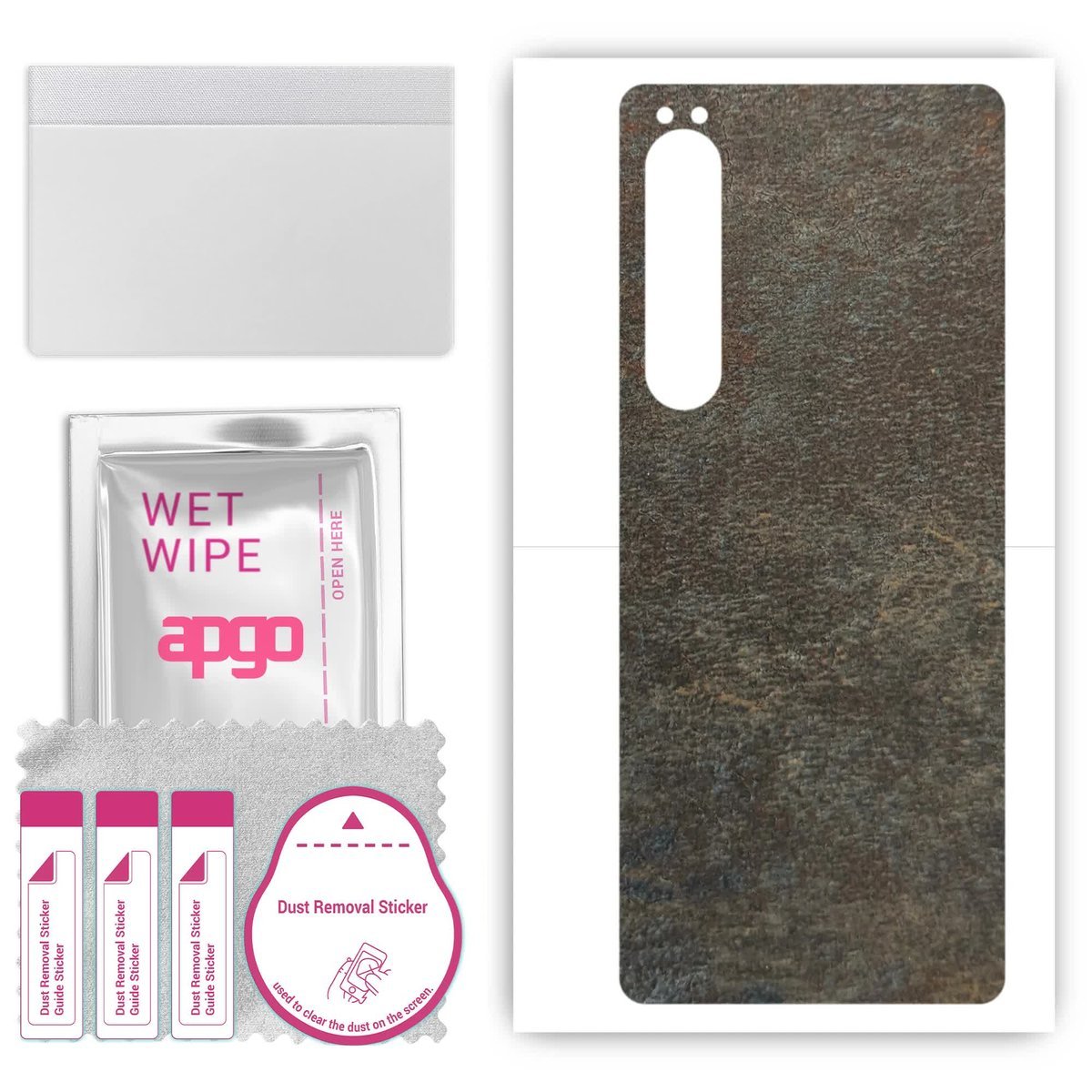 Folia naklejka skórka strukturalna na TYŁ do Sony Xperia 10 IV SO-51C - Kamień Księżycowy - apgo SKINS