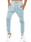 Spodnie męskie - Spodnie męskie dresowe blękitne Dstreet UX3450 - miniaturka - grafika 1