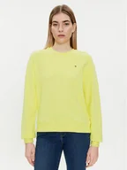 Bluzy damskie - Tommy Hilfiger Bluza Flag WW0WW41246 Żółty Regular Fit - miniaturka - grafika 1