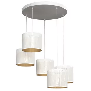 Biała lampa wisząca do oświetlenia salonu LX 5269 z serii LOFT SHADE - Lampy sufitowe - miniaturka - grafika 1