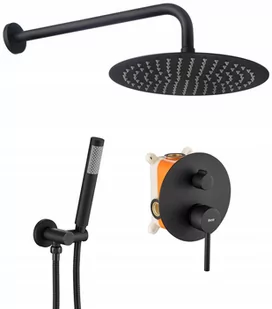 Rea Czarny zestaw natryskowy podtynkowy Lungo Black P4100 - Zestawy prysznicowe - miniaturka - grafika 3
