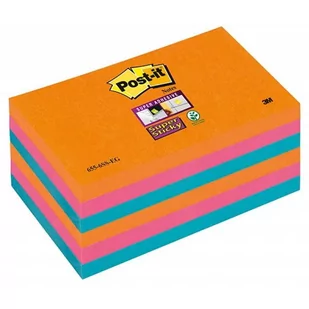 Notes samoprzylepny 76x127 mm 6x90 kartek paleta BANGKOK 3M POST-IT Super Sticky /3M-70005253300/ - Etykiety samoprzylepne i bloki etykiet - miniaturka - grafika 1