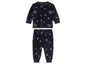 Śpiochy dla niemowląt - lupilu® Piżama niemowlęca welurowa (koszulka + spodnie) (50/56, Ciemnoniebieski) - miniaturka - grafika 1