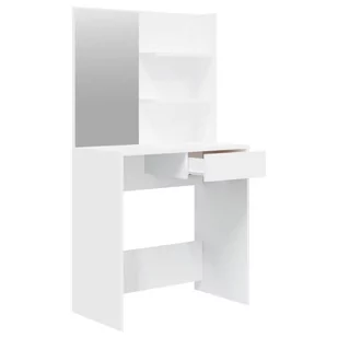 Lumarko Toaletka z lustrem, biała, 74,5x40x141 cm - Toaletki - miniaturka - grafika 8