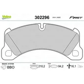 Klocki hamulcowe - Klocki hamulcowe - komplet VALEO 302296 - miniaturka - grafika 1