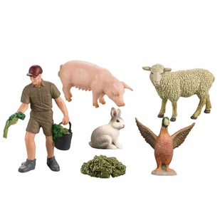 Figurki Zwierzęta Farma Gospodarstwo Świnia Owca - Figurki dla dzieci - miniaturka - grafika 1