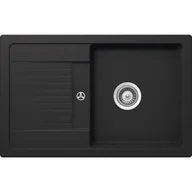 Zlewozmywaki - SCHOCK Zlewozmywak jednokomorowy z ociekaczem Lima D-100S Onyx 50x78 - miniaturka - grafika 1