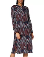 Sukienki - GERRY WEBER Sukienka damska z dzianiny, w stylu casual, Niebieski/czerwony/pomarańczowy nadruk, 38 PL - miniaturka - grafika 1
