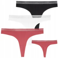 Majtki damskie - MORAJ Majtki Stringi Damskie Bawełniane z siateczkową gumką 3-pak - S - miniaturka - grafika 1