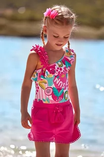 Spodnie i spodenki dla dziewczynek - Mayoral szorty dziecięce kolor różowy gładkie - grafika 1