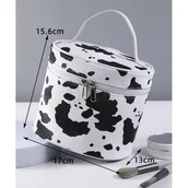 Kosmetyczki, organizery i kuferki - Kosmetyczka rozkładana łaciata krówka kuferek KS61 - miniaturka - grafika 1