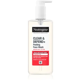 Neutrogena Clear & Defend+ Peeling Face Wash Żel oczyszczający 200 ml - Peelingi i scruby do twarzy - miniaturka - grafika 1