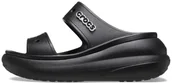 Kapcie damskie - Crocs Classic Crush Sandal 207670, Kapcie Unisex-Dorosły, Black, 39/40 EU, Czarny, 39/40 EU - miniaturka - grafika 1