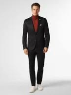 Garnitury - Finshley & Harding London Męski garnitur Mężczyźni Slim Fit szary|niebieski w kratkę, 46 - miniaturka - grafika 1
