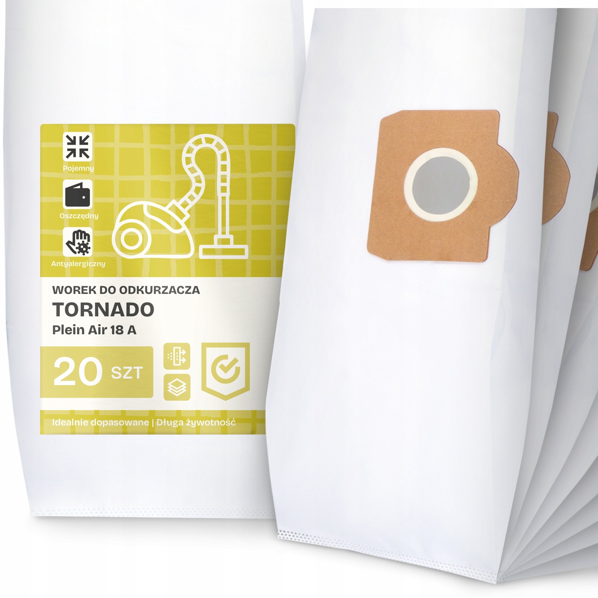 20x Worek do Odkurzacza Tornado Plein Air 18 A Syntetyczny Pojemny Worki