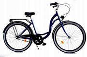 Rowery - Dallas Bike City 3spd 28 cali Ciemnoniebieski - miniaturka - grafika 1