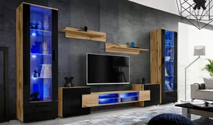 Zestaw Mebli do Salonu Wiele Wariantów Polski Producent Blue LED - Meble do sypialni - miniaturka - grafika 1