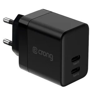 Ładowarka sieciowa CRONG Ultra Compact GaN 35W PD Czarny - Ładowarki do telefonów - miniaturka - grafika 1