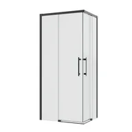 Kabiny prysznicowe - Kabina prysznicowa prostokątna Remix 100 x 70 x 195 cm czarna Sensea - miniaturka - grafika 1
