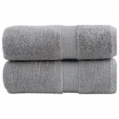 Ręczniki - vidaXL Ręczniczki premium, 2 szt., szare, 30x30 cm, 600 g/m2, bawełna - miniaturka - grafika 1