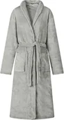 Bielizna ciążowa - vidaXL Szlafrok bez kaptura Szary xl Flanela - miniaturka - grafika 1