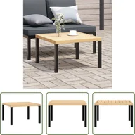 Ławy i stoliki kawowe - The Living Store Stolik kawowy ogrodowy czarny 65x65x40 cm aluminium - miniaturka - grafika 1