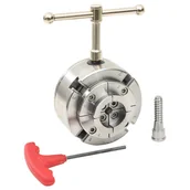 Kombinerki i obcęgi - Uchwyt tokarski, 4 szczęki, złącze M33, stal, srebrny, 96 mm - miniaturka - grafika 1