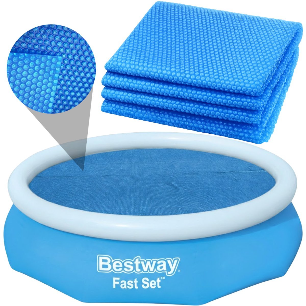 Bestway bąbelkowa pokrywa solarna  fast set 305x76cm