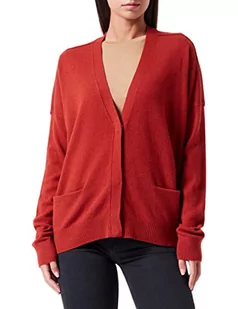 BOSS Damski sweter z kardiganem, średni czerwony, XL (DE) - Swetry damskie - miniaturka - grafika 1