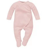 Pajacyki dla niemowląt - PINOKIO Pajac wiązany długi rękaw LOVELY DAY różowy prążek 68 - miniaturka - grafika 1