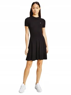 TOMMY HILFIGER SUKIENKA DAMSKA FIT FLARE BLACK rXS - Sukienki - miniaturka - grafika 1
