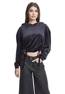Bluzy damskie - Urban Classics damska bluza z kapturem z krótkim rękawem - miniaturka - grafika 1