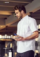 Koszule męskie - Koszula Kelner Hotel HORECA Męska BIAŁA Krótki Rękaw JAKOŚĆ ROLY rozm. 2XL - miniaturka - grafika 1
